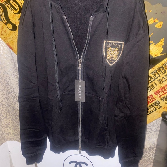 BALMAIN Vintage Crest Hoodie Size L - Picture 14 of 16